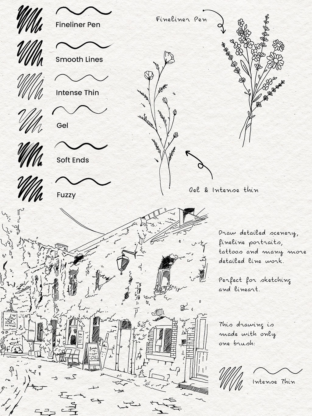 Procreate超丝滑极细勾线笔刷